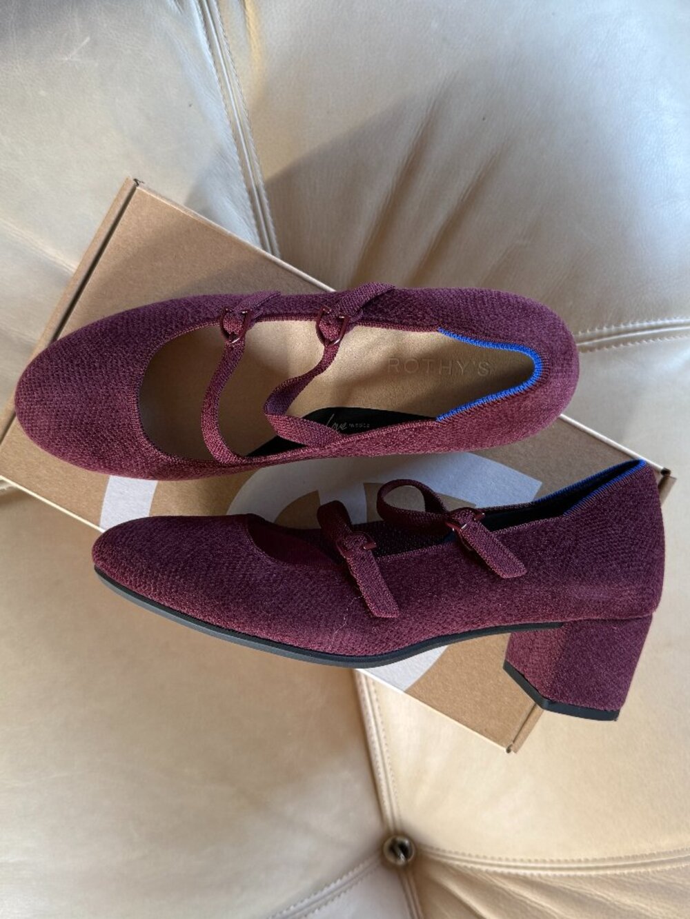 The Double Buckle Mary Jane Heel in Revelvet Syrah - Picture 2 of 5